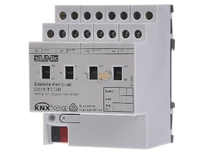 Front view Jung 2304.16 REGCHM EIB, KNX switching actuator 4-ch, 
