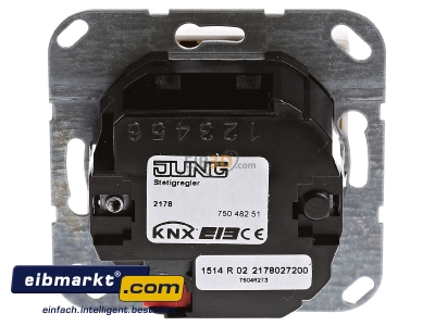 Back view Jung A 2178 WW Room thermostat for bus system

