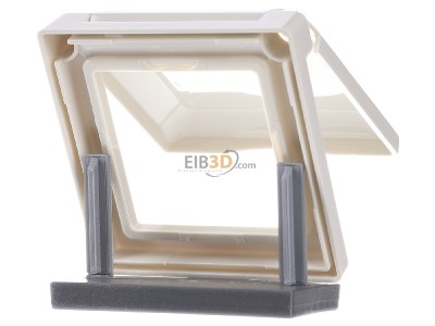 Ansicht hinten Jung AS 581 BFKL Klappdeckel ws mit R�ckstellfeder 