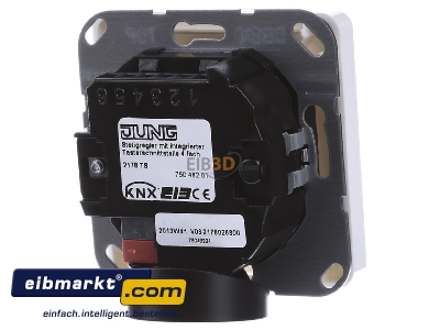 Ansicht hinten Jung CD 2178 TS WW KNX Stetigregler aws mit int.Busankoppler 