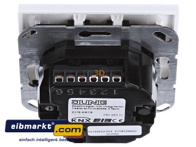 Ansicht oben hinten Jung LS 2178 ORTS WW KNX Objektregler aws mit int.Busankoppler 