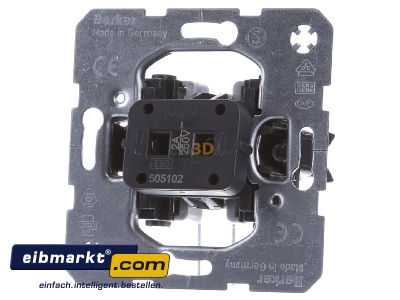 Front view Berker 505102 Push button 1 make contact (NO)
