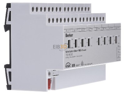 View on the left Berker 75318005 EIB, KNX switching actuator 8-fold, 
