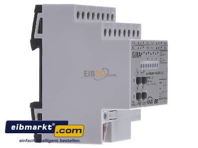 Ansicht links Gira 103900 Jalousieaktor 4fach REG KNX/EIB 230V AC 