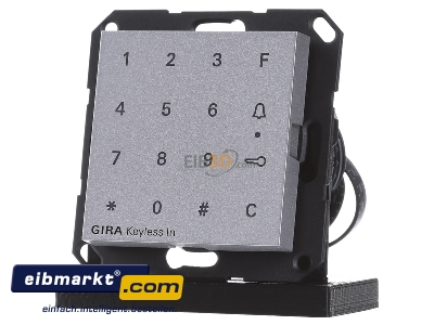 Front view Gira 260526 Code lock for bus system
