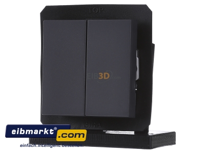Frontansicht Gira 026628 Wippe Serienschalter IP44 System 55 anthrazit 