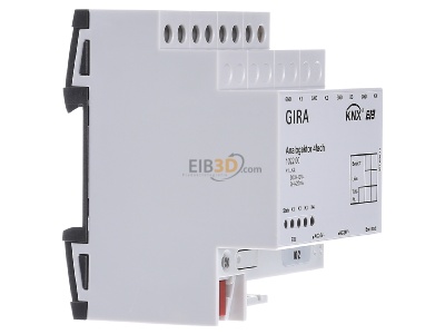 Ansicht links Gira 102200 EIB, KNX Analogaktor 4fach zur Umwandlung von EIB, KNX Telegrammen zu analogen Signalen, 