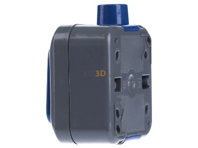 View on the right Busch Jaeger 2601/5 WDI Series switch surface mounted blue 
