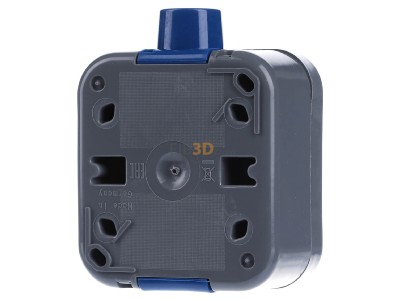 Back view Busch Jaeger 2601/5 WDI Series switch surface mounted blue 

