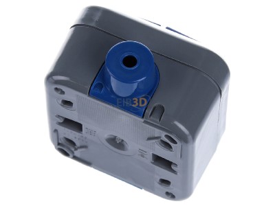 Top rear view Busch Jaeger 2601/5 WDI Series switch surface mounted blue 
