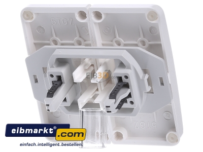Back view Siemens Indus.Sector 5TG7805 Cover plate for switch/push button white
