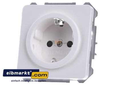 Front view Siemens Indus.Sector 5UB1405 Socket outlet protective contact white

