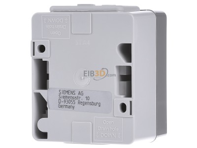 Back view Siemens 5TA4702 2-pole switch surface mounted grey 
