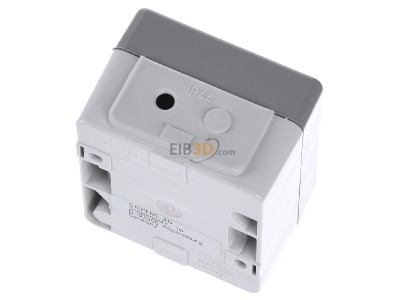 Top rear view Siemens 5TA4702 2-pole switch surface mounted grey 
