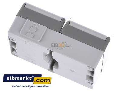 Top rear view Siemens Indus.Sector 5UB4722 Socket outlet protective contact grey - 
