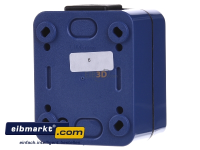 Back view Merten 370675 Two-way switch surface mounted blue

