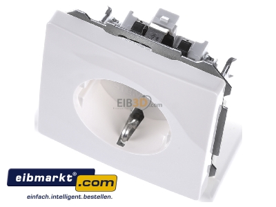 View up front Siemens Indus.Sector 5UB1855 Socket outlet protective contact white 
