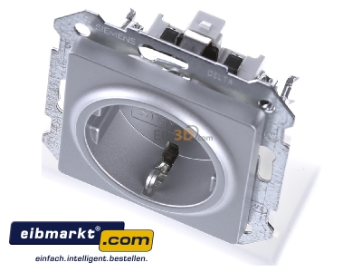 Ansicht oben vorne Siemens Indus.Sector 5UB1931 Schuko-Dose Delta Vita, alu/met 