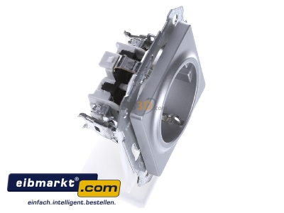Ansicht oben links Siemens Indus.Sector 5UB1931 Schuko-Dose Delta Vita, alu/met 