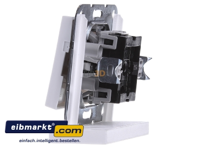 View on the right Gira 012527 Series switch flush mounted white
