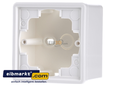 Front view Gira 006140 Surface mounted housing 1-gang white
