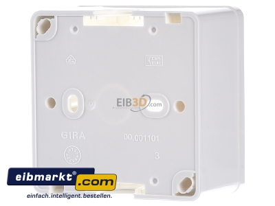 Back view Gira 006140 Surface mounted housing 1-gang white
