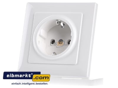 Front view Siemens Indus.Sector 5UB1580 Socket outlet protective contact white 
