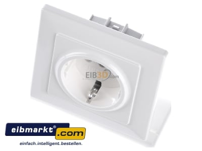 View up front Siemens Indus.Sector 5UB1580 Socket outlet protective contact white 
