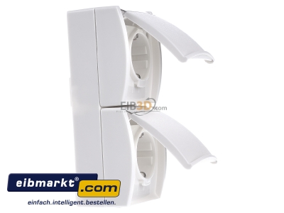 View on the left Busch-Jaeger 20-02 EWN-54 Socket outlet protective contact white 
