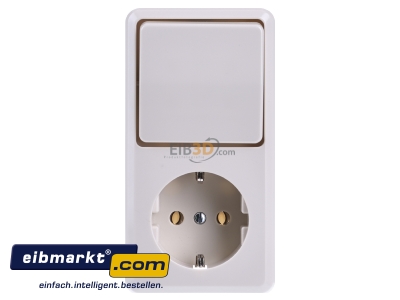 Front view Jung 676 A Combination switch/wall socket outlet 
