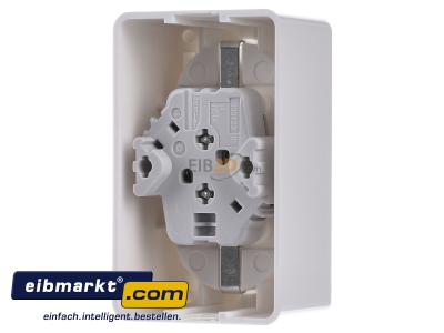 Back view Jung 6020 A WW Socket outlet protective contact white
