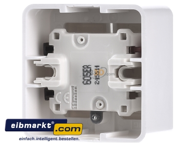 Back view Jung 605 A WW Series switch surface mounted white 
