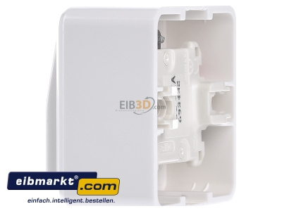 View on the right Jung 606 A WW Two-way switch surface mounted white 
