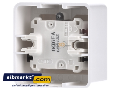 Back view Jung 606 A WW Two-way switch surface mounted white 
