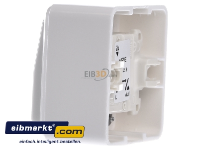 View on the right Jung 609 VA WW 1-pole switch for roller shutter white
