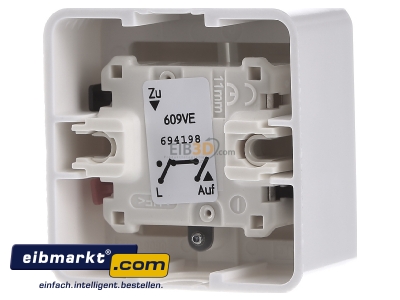 Ansicht hinten Jung 609 VA WW Jalousie-Wippschalter aws 10AX 250V Sch.1-pol. 