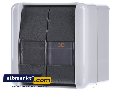 Frontansicht Jung 835 NAW Doppel-Taster 10AX 250V 2 Schlieer 