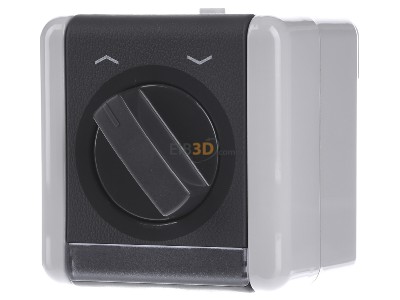 Frontansicht Jung 834.10 W Jalousie-Drehschalter 10AX 250V 1-pol. 