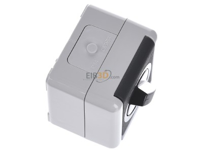 View top left Jung 834.10 W 1-pole switch for roller shutter grey 
