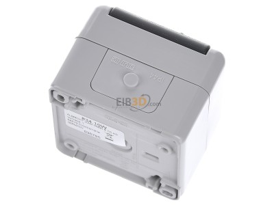 Top rear view Jung 834.10 W 1-pole switch for roller shutter grey 
