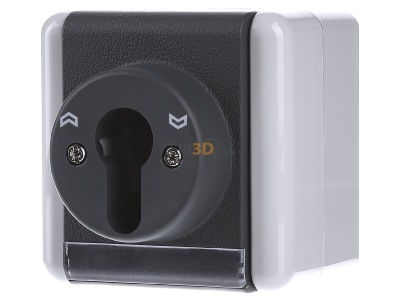 Frontansicht Jung 834.18 W Schlsselschalter 10AX 250V 1-pol. 