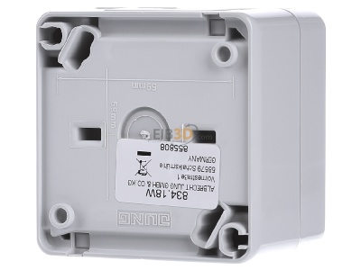 Ansicht hinten Jung 834.18 W Schlsselschalter 10AX 250V 1-pol. 