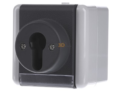 Frontansicht Jung 833.18 W Schlsselschalter 10AX 250V 1-pol. 