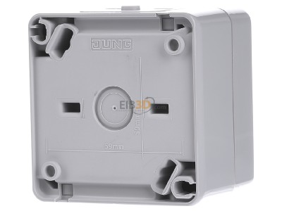 Back view Jung 833.18 W Push button 1 change-over contact grey 
