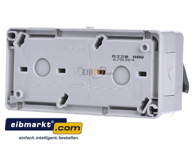 Back view Jung 8220 NAW Socket outlet protective contact grey 
