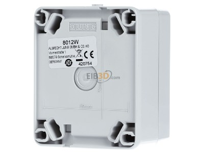 Ansicht hinten Jung 8012 W Schaltuhr max.120 Minuten 
