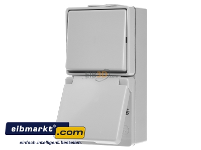 Frontansicht Jung 676 W SCHUKO-Steckdose 16A 250V 