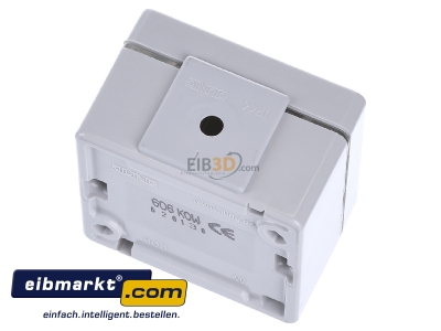 Top rear view Jung 606 KOW Two-way switch surface mounted grey
