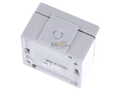 Top rear view Jung 602 HW 2-pole switch surface mounted grey 
