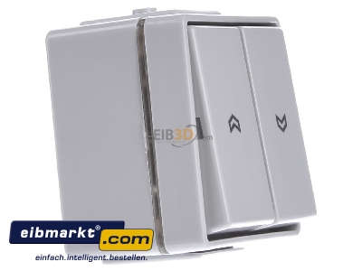 Ansicht links Jung 609 VW Jalousie-Wippschalter ws 10AX 250V Sch.1-pol. 